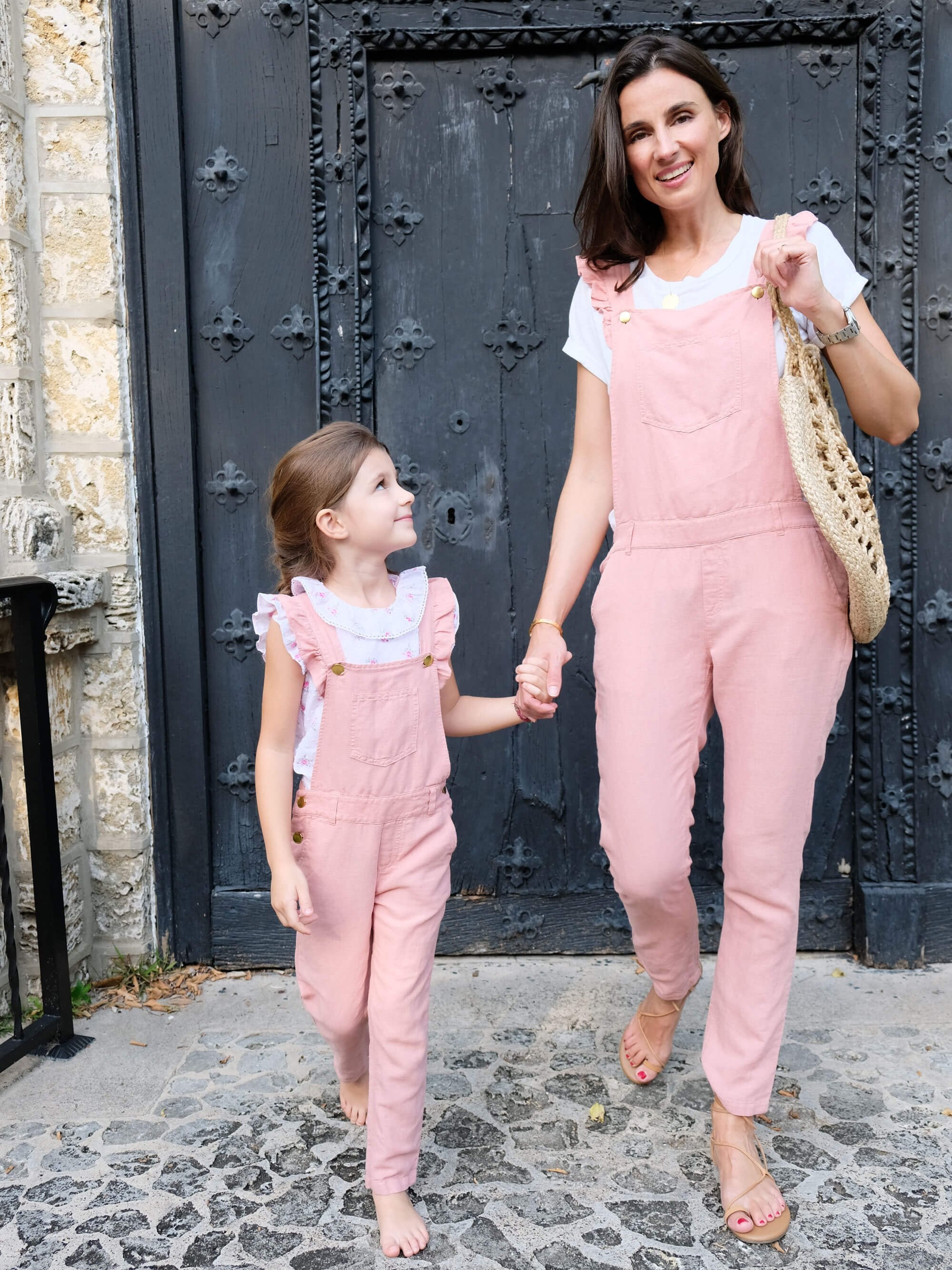 Georgette Pink Linen Overall