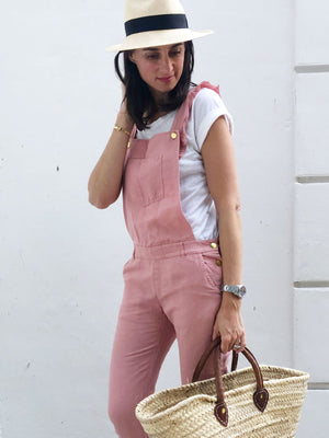 Georgette Pink Linen Overall